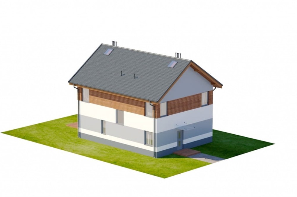 Projekt domu Hispalis 2 L-6742, piętrowy ze strychem, niepodpiwniczony, bez garażu - model
