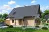 Projekt domu Janczewo DM-6294, parterowy z poddaszem użytkowym, z garażem jednostanowiskowym, częściowo podpiwniczony - kolorystyka wersja 1