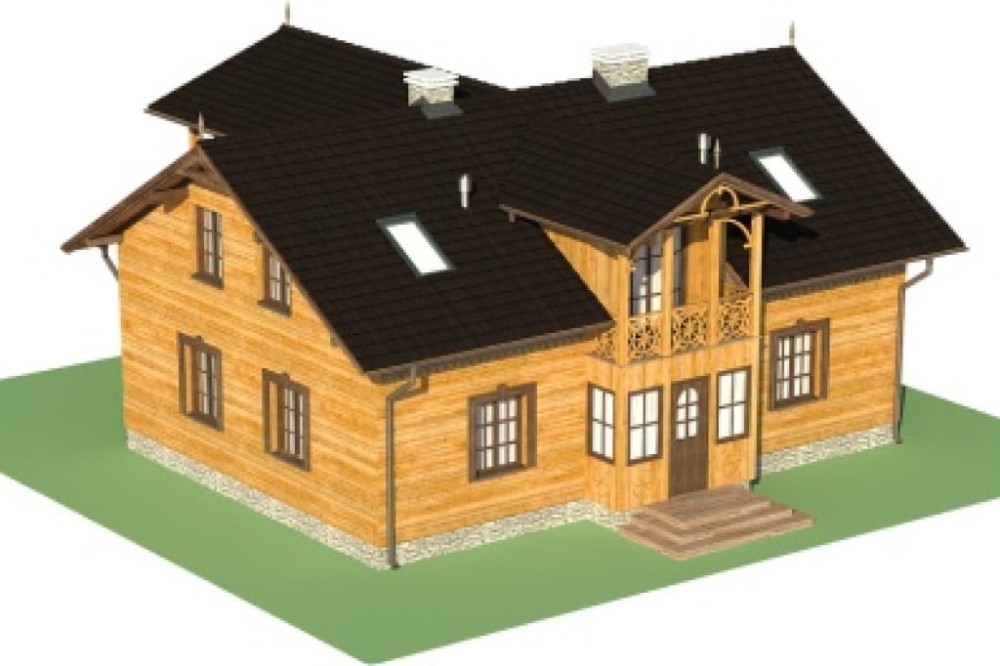 Projekt domu Krosna DM-6480, parterowy z poddaszem mieszkalnym, bez podpiwniczenia -model