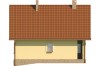 Projekt domu Rymanów DM-6051, parterowy z poddaszem mieszkalnym, częściowo podpiwniczony - elewacja ogrodowa