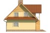 Projekt domu Rymanów DM-6051, parterowy z poddaszem mieszkalnym, częściowo podpiwniczony - elewacja lewa