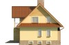 Projekt domu Rymanów DM-6051, parterowy z poddaszem mieszkalnym, częściowo podpiwniczony - elewacja prawa