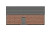 Projekt garażu dwustanowiskowego ZG-115, parterowy, niepodpiwniczony - elewacja ogrodowa