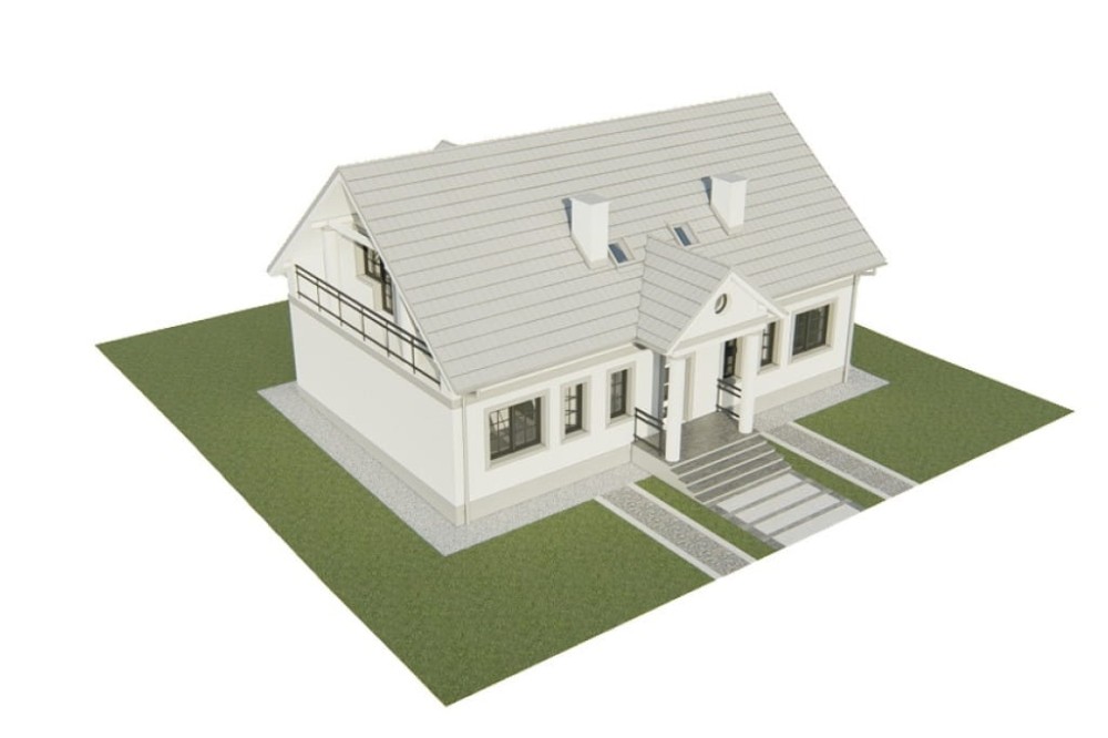 Projekt domu Orvio 2 L-6804, parterowy z poddaszem użytkowym, niepodpiwniczony, bez garażu - model