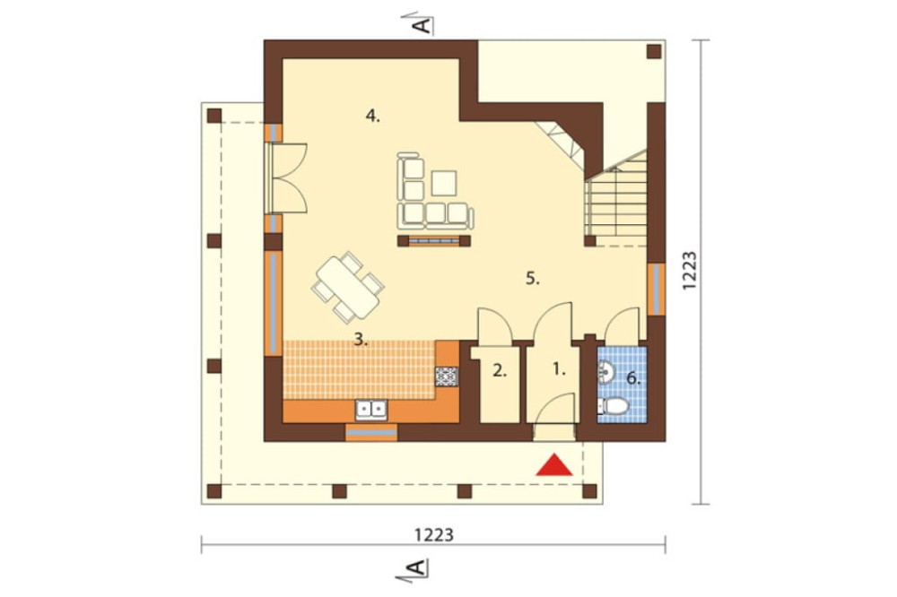 Projekt domu Lubietowo DM-6112, piętrowy, bez podpiwniczenia - rzut parteru