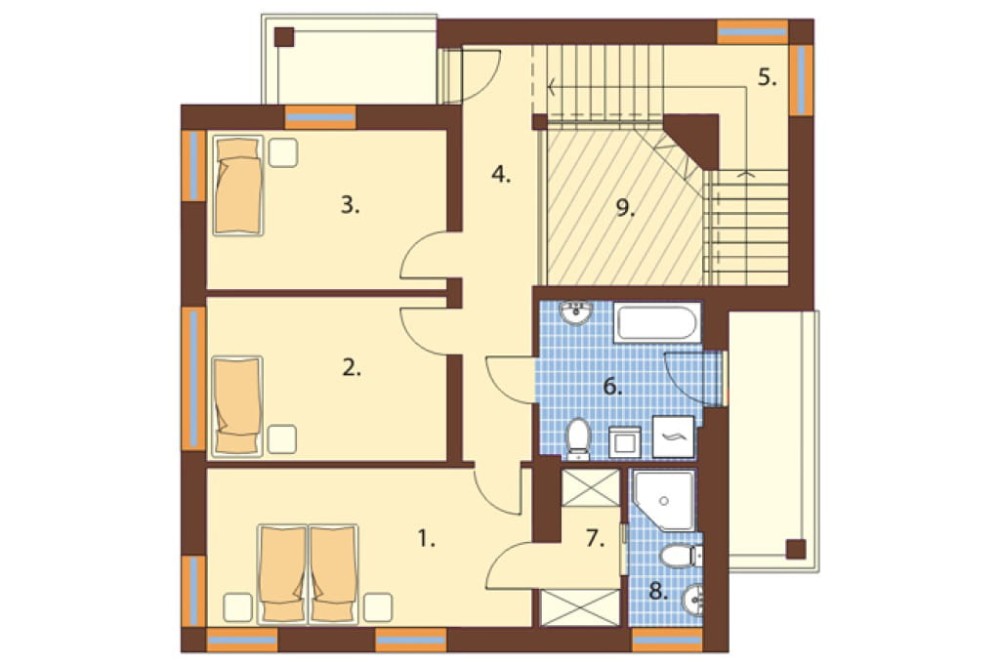 Projekt domu Lubietowo DM-6112, piętrowy, bez podpiwniczenia - rzut pierwszego piętra