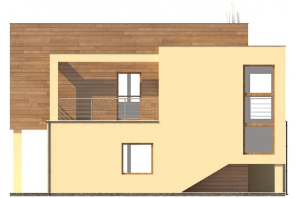 Projekt domu Lubietowo DM-6112, piętrowy, bez podpiwniczenia - elewacja prawa