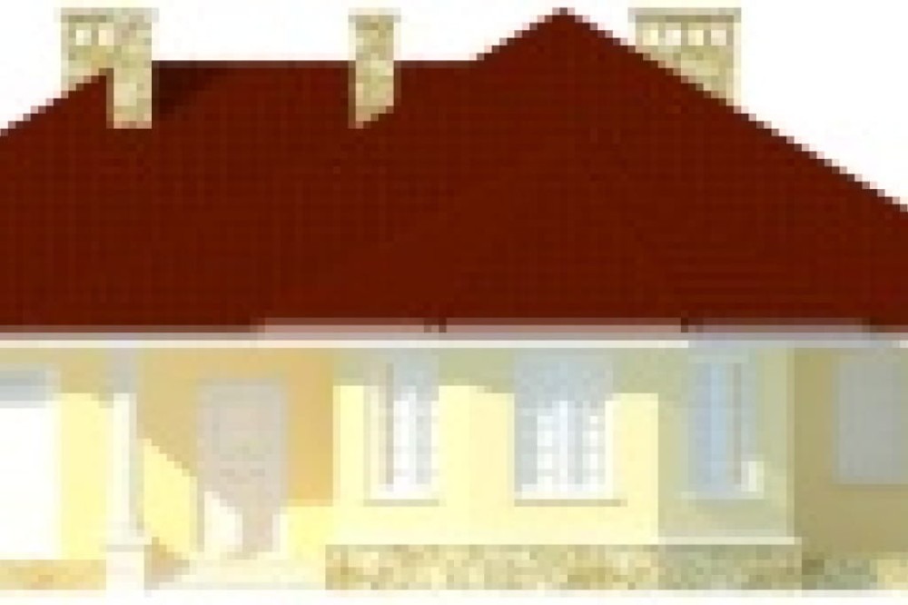 Projekt domu Kaliste DM-6406, parterowy, z garażem, bez podpiwniczenia - elewacja frontowa