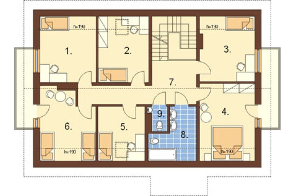 Projekt domu Szarejki L-5534, parterowy z poddaszem mieszkalnym, z garażem, bez podpiwniczenia -  rzut poddsza