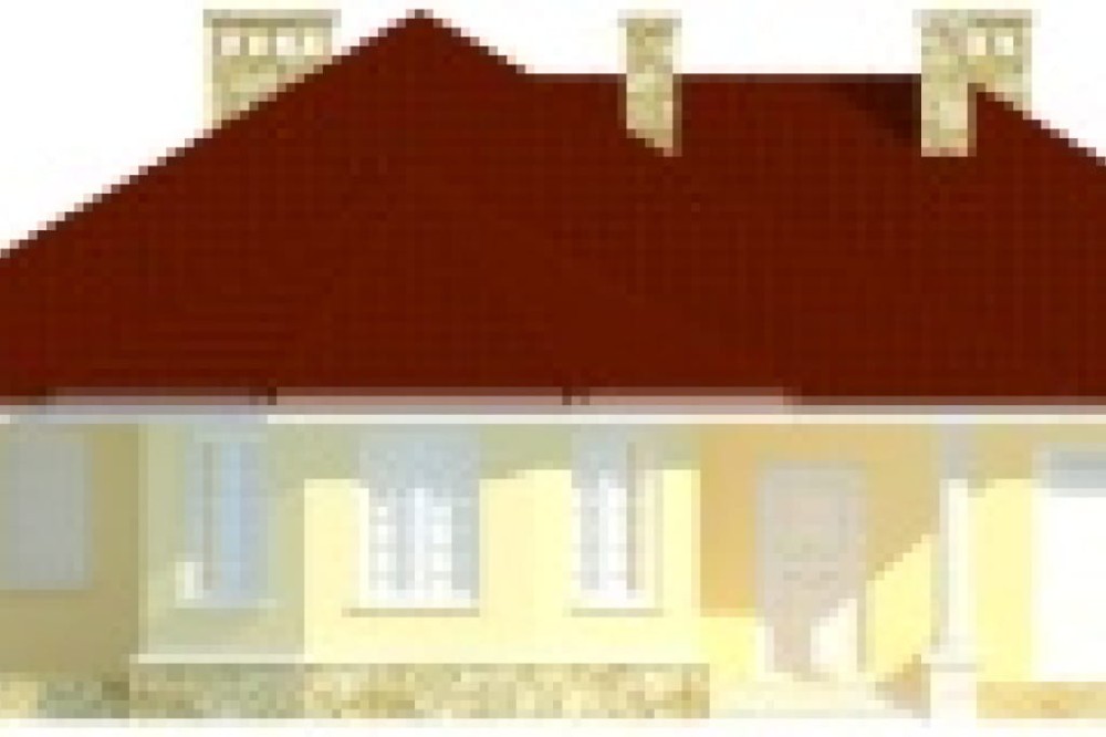 Projekt domu Kaliste 2 L-6406, parterowy, z garażem, bez podpiwniczenia - elewacja frontowa