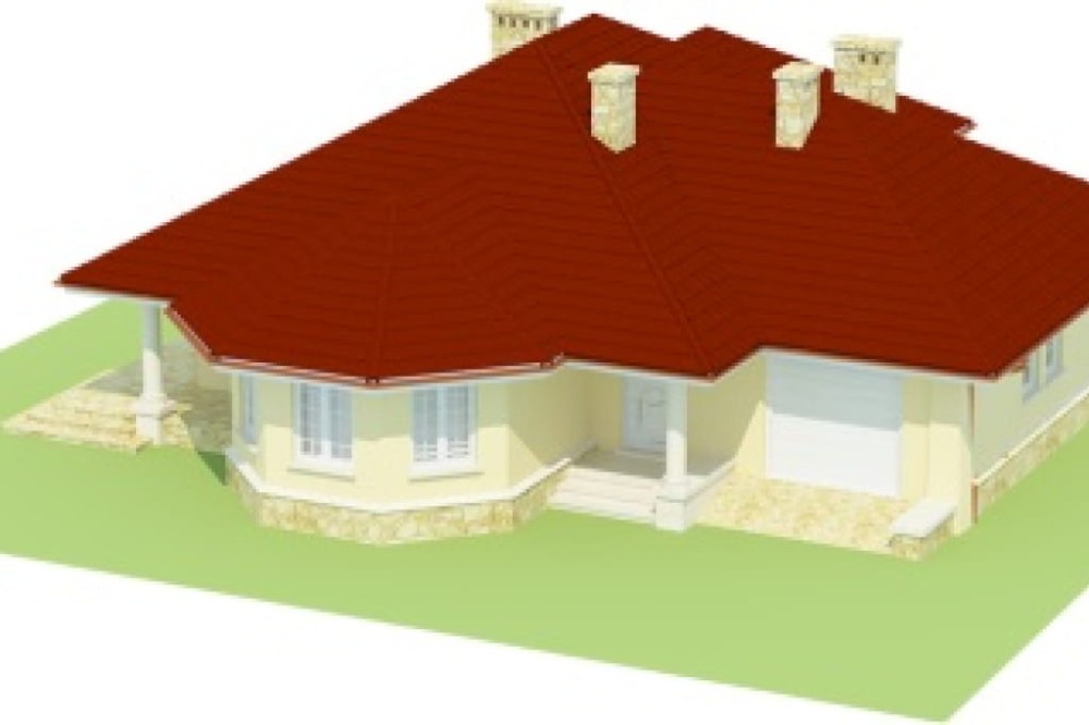 Projekt domu Kaliste 2 L-6406, parterowy, z garażem, bez podpiwniczenia - model