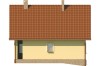 Projekt domu Przecieszyn L-6051, parterowy z poddaszem mieszkalnym, częściowo podpiwniczony - elewacja ogrodowa