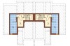Projekt domu Lwówek DM-6228, parterowy z poddaszem mieszkalnym, częściowo podpiwniczony w zabudowie bliźniaczej, z garażem - rzut piwnicy