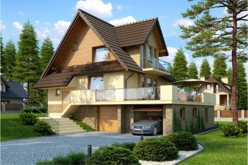 Projekt domu L-6031 -wykończenie elewacji