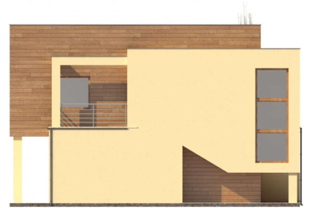 Projekt domu Teletyn L-6112, piętrowy, bez podpiwniczenia - elewacja ogrodowa