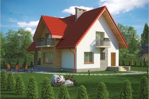 Projekt domu DM-6123 N - wykończenie elewacji