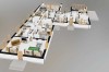 Projekt domu Balceno DM-6821, parterowy z poddaszem mieszkalnym, bez podpiwniczenia  - rzut 3D parteru