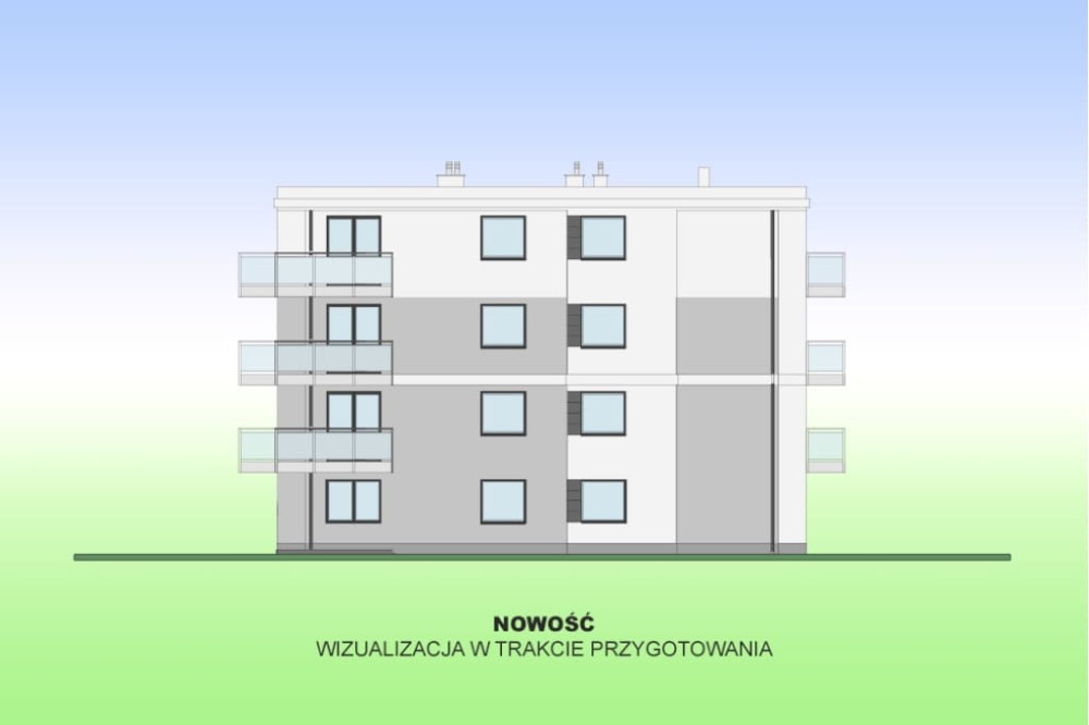 Projekt budynku wielorodzinnego DM-6891, piętrowy, bez podpiwniczenia, bez garażu - elewacja lewa