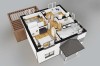 Projekt domu Victrix DM-6848, piętrowy, bez garażu, bez podpiwniczenia - rzut 3D pierwszego piętra