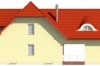 Projekt domu Podbiele 2 L-6482, parterowy z poddaszem mieszkalnym, podpiwniczony -elewacja ogrodowa