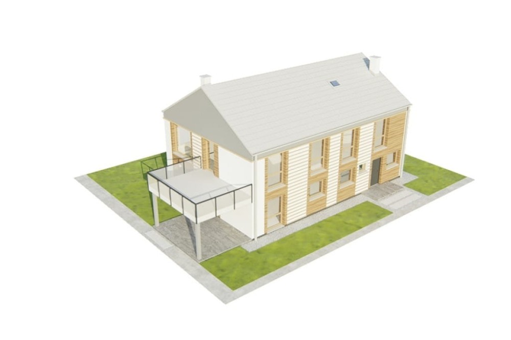 Projekt domu Marinum 2 L-6808, piętrowy, jednorodzinny, niepodpiwniczony, w technologii szkieletowej - model