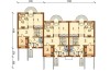 Projekt domu Lesko 2 L-6146, w zabudowie szeregowej, parterowy z poddaszem mieszkalnym, częściowo podpiwniczony, z garażem - rzut parteru
