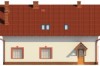 Projekt domu Stryków DM-6481, parterowy z poddaszem mieszkalnym, bez podpiwniczenia -elewacja ogrodowa