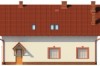 Projekt domu Stryków 2 L-6481, parterowy z poddaszem mieszkalnym, bez podpiwniczenia -elewacja ogrodowa
