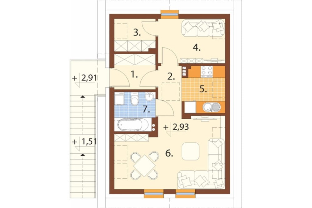 Projekt budynku gospodarczego ZG-59 B - rzut poddasza