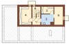 Projekt domu Tymbark 2 L-6340, parterowy z poddaszem mieszkalnym, częściowo podpiwniczony, z garażem - rzut piwnicy