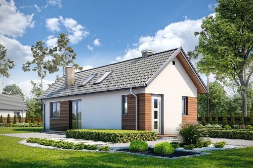 Projekt domu Vinium 2 L-6692, parterowy, jednorodzinny, nowoczesny, bez garażu, bez podpiwniczenia - wizualizacja elewacji