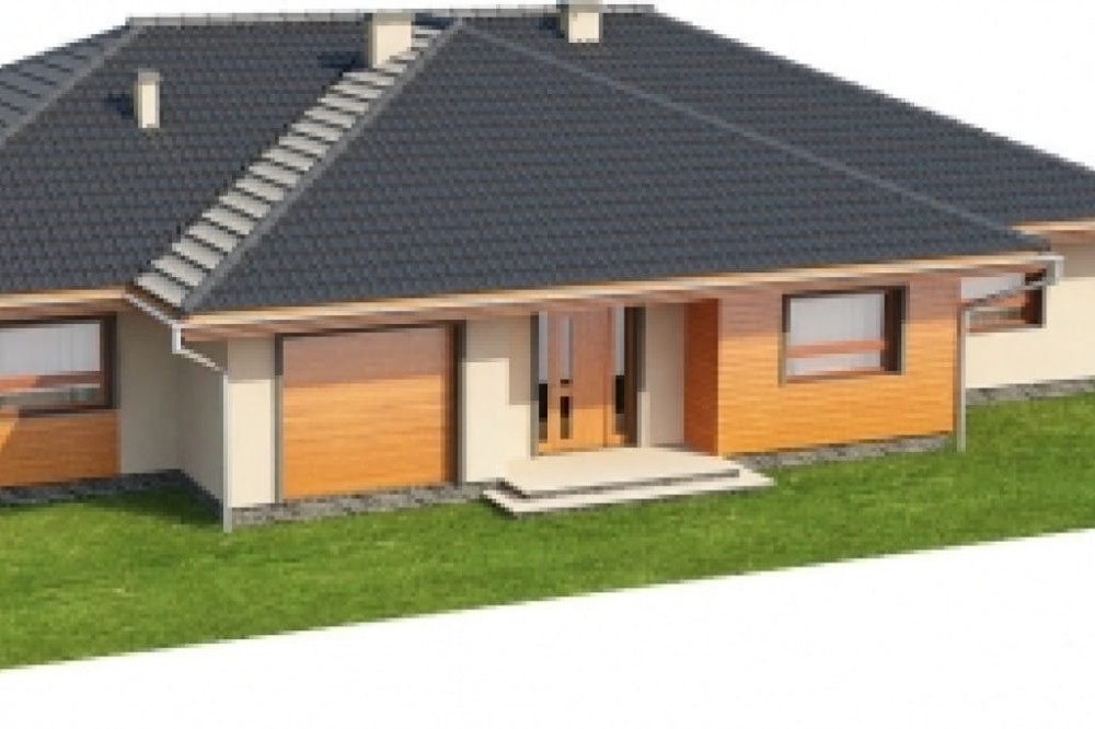 Projekt domu Tomaszów 2 L-6176, parterowy, bez podpiwniczenia z garażem - model