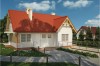 Projekt domu Rozwadów L-6241, parterowy z poddaszem mieszkalnym, częściowo podpiwniczony z garażem - kolorystyka wersja 1