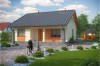 Projekt domu Rejmontów tech. DM-6298 tech. , parterowy, jednorodzinny dworkowy, bez garażu, bez podpiwniczenia-kolorystyka wersja 1