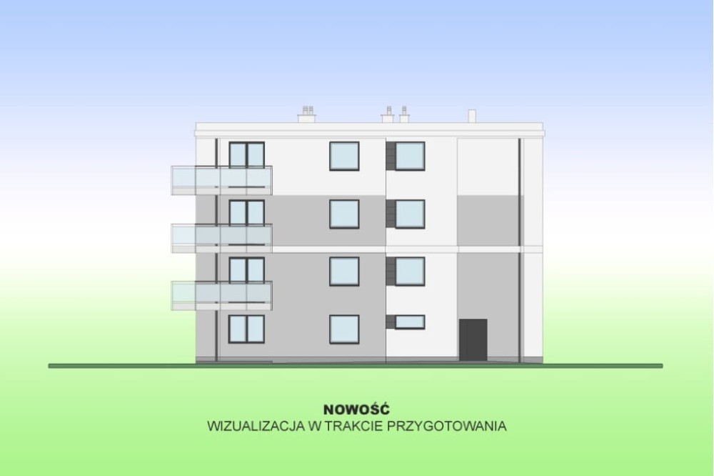 Projekt budynku wielorodzinnego L-6891, piętrowy, bez podpiwniczenia, bez garażu - elewacja lewa