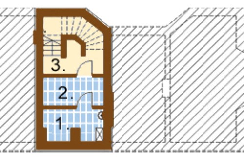 Projekt domu Ksawerów L-6235, parterowy z poddaszem mieszkalnym, częściowo podpiwniczony z garażem - rzut piwnicy