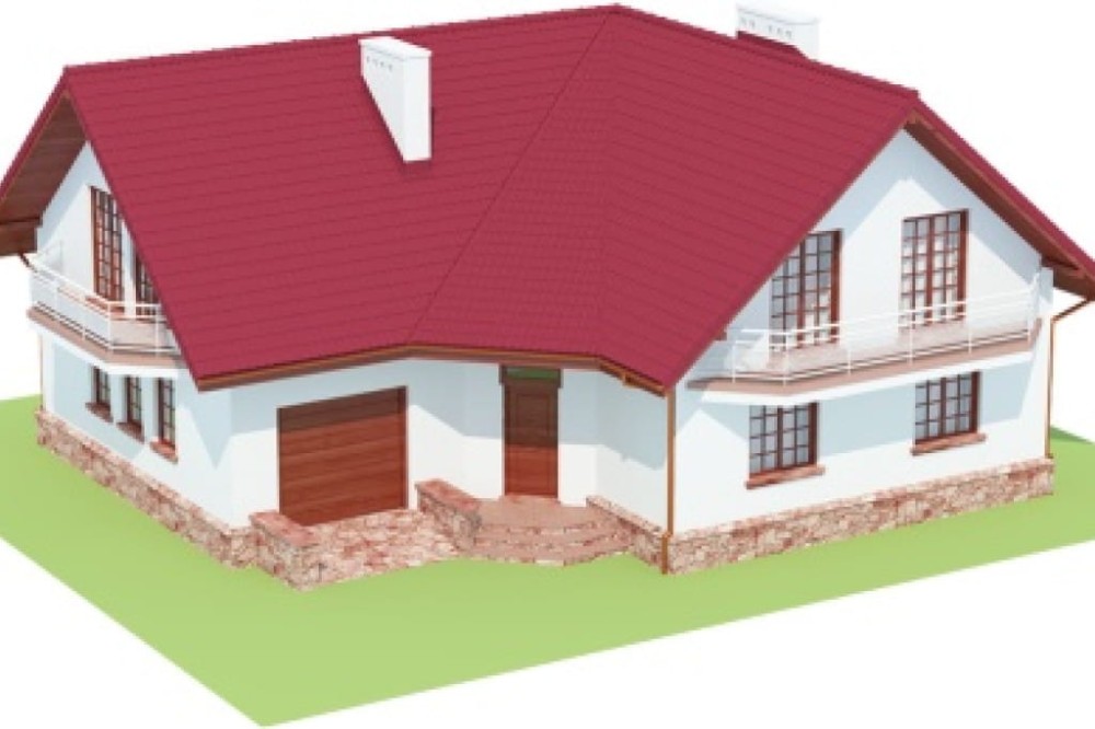 Projekt domu Kasztelany 2 L-6433, parterowy z poddaszem użytkowym, z garażem, bez podpiwniczenia - model