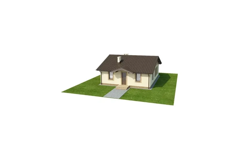 Projekt domu Branewka 2  L-6308, parterowy bez podpiwniczenia i bez garażu-model