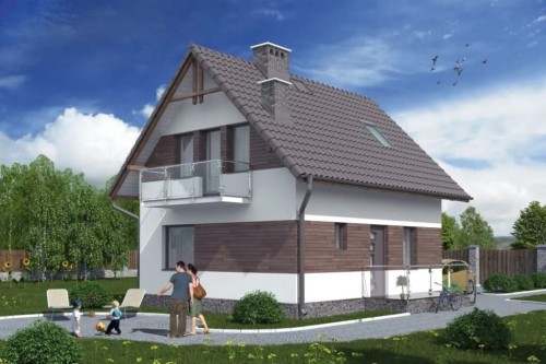 Projekt domu DM-5582C - wykończenie elewacji