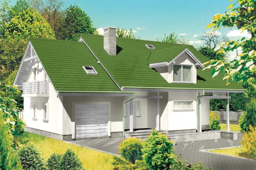 Projekt domu DM-6177 - wykończenie elewacji