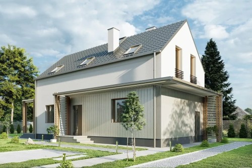 Projekt domu DM-6781 - wykończenie elewacji