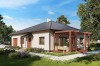 Projekt domu Eldino tech. DM-6756 tech., parterowy, z garażem, bez podpiwniczenia - kolorystyka wersja 1