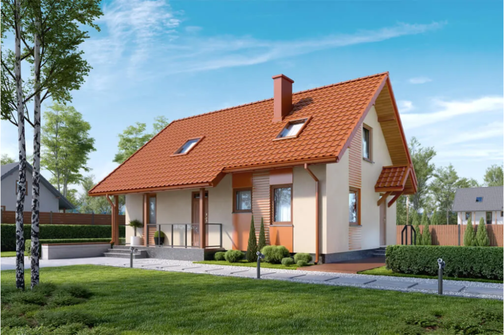 Projekt domu L-6541 - wykończenie elewacji