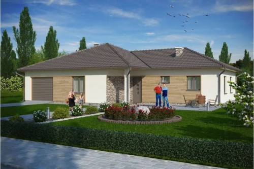 Projekt domu DM-6030 -  wykończenie elewacji