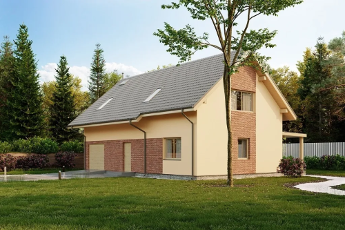 Projekt domu L-6765 - wykończenie elewacji