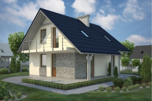 Projekt domu DM-6143 E  - wykończenie elewacji