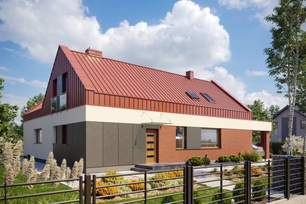 Projekt domu DM-6528 - wykończenie elewacji