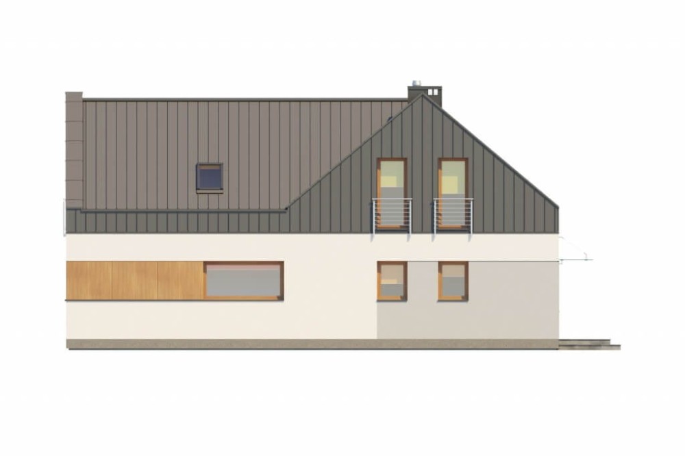 Projekt domu DM-6528 - elewacja boczna