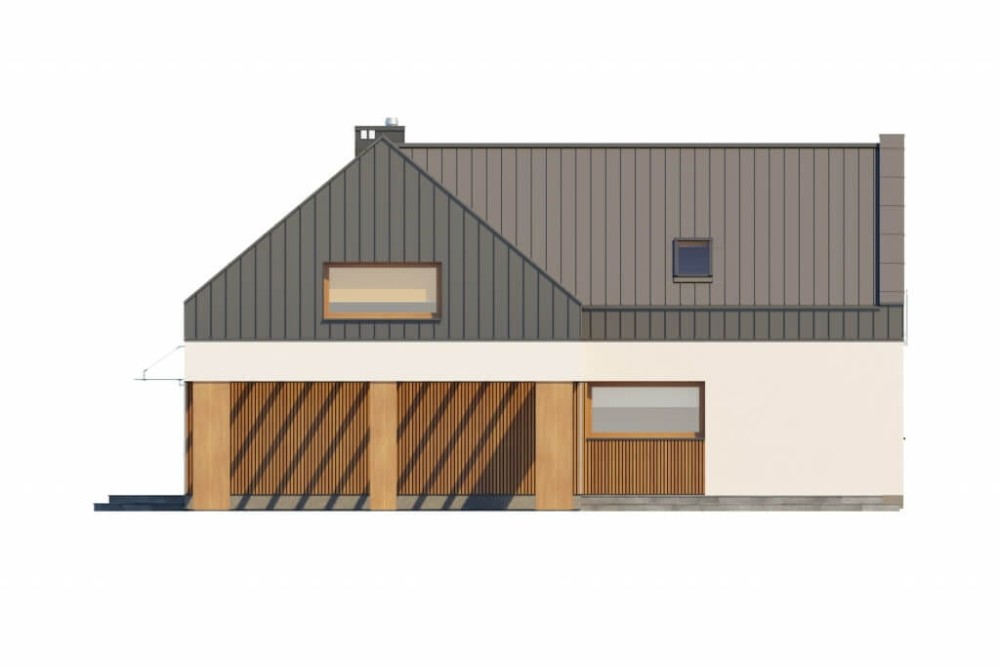 Projekt domu DM-6528 - elewacja boczna