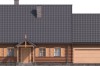 Projekt domu Jałowiec DM-6535, parterowy, z poddaszem nieużytkowym do adaptacji, z garażem dwustanowiskowym, bez podpiwniczenia - elewacja frontowa